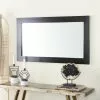 Grayson Lane 42-in X 24-in Rectangle Black Wall Mirror