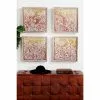 Grayson Lane 19.5-in H X 19.5-in W Floral And Botanical Metal Wall Accent - Set Of 4
