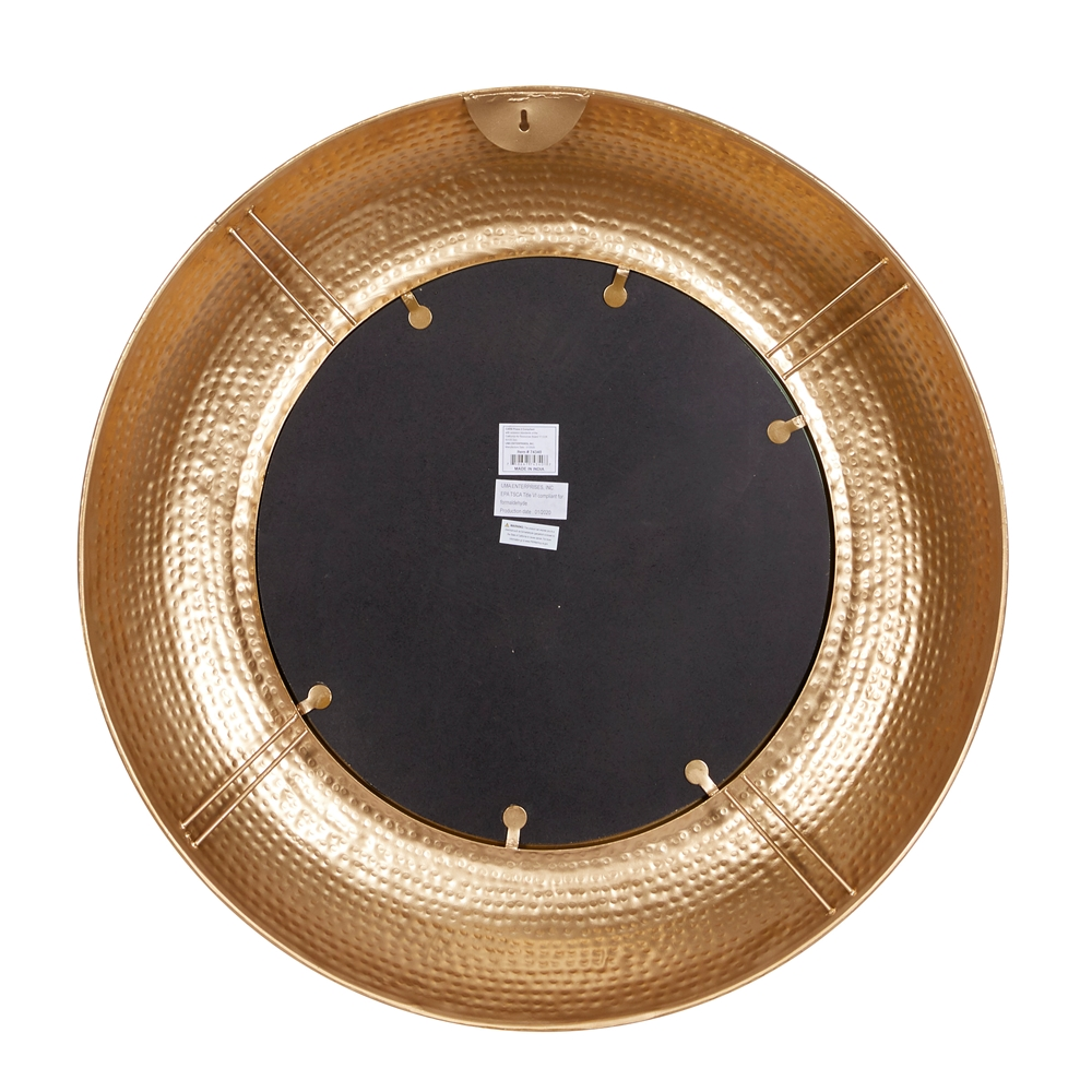 Grayson Lane 32-in X 32-in Round Bronze Wall Mirror 5 Grayson Lane 32-in X 32-in Round Bronze Wall Mirror - Image 5