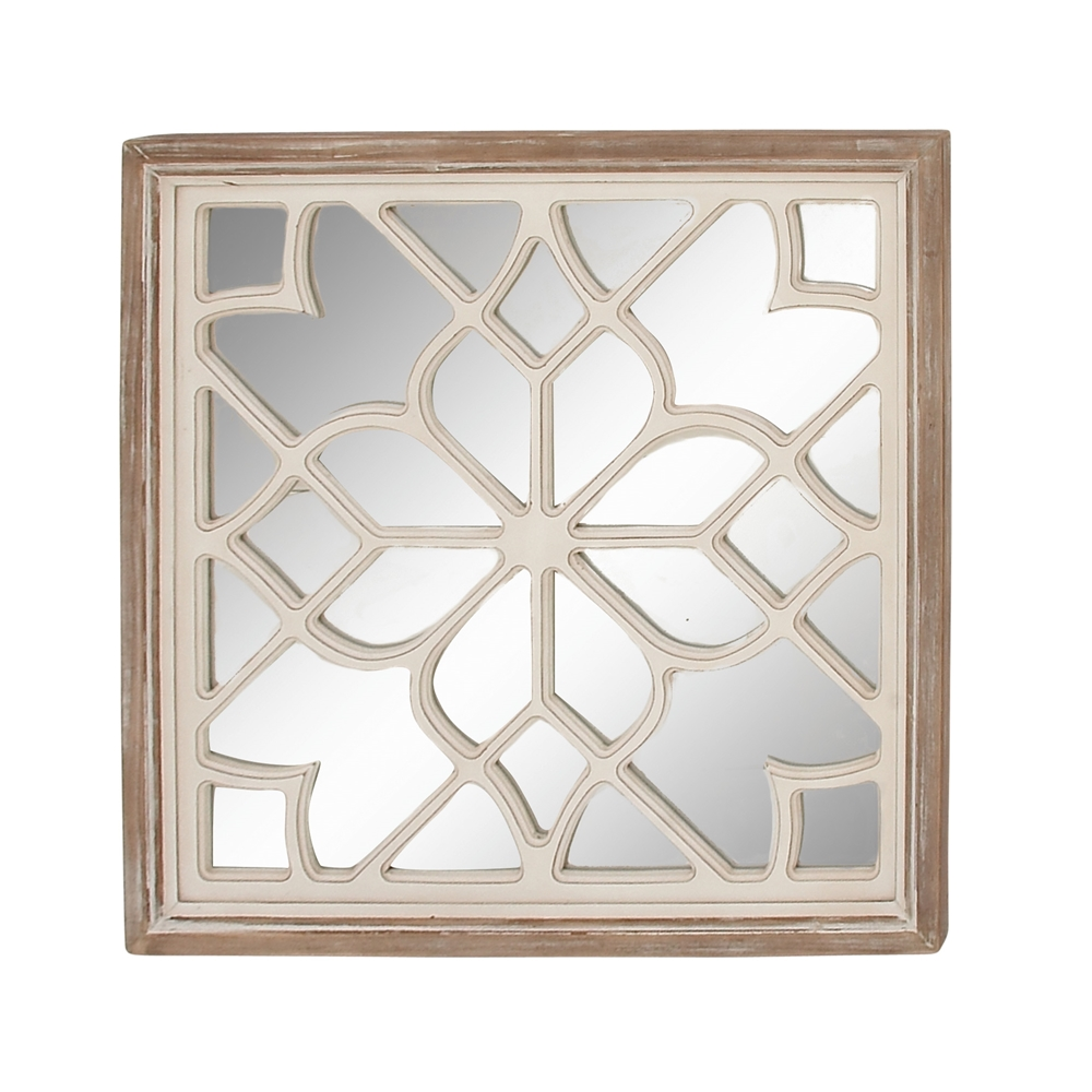 Grayson Lane 30-in X 30.13-in Square White Wall Mirror 6 Grayson Lane 30-in X 30.13-in Square White Wall Mirror - Image 6
