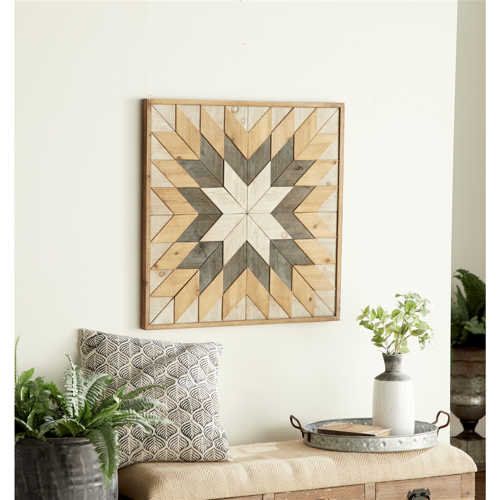 Grayson Lane 30-in H X 30-in W Abstract Wood Wall Accent 5 Grayson Lane 30-in H X 30-in W Abstract Wood Wall Accent - Image 5