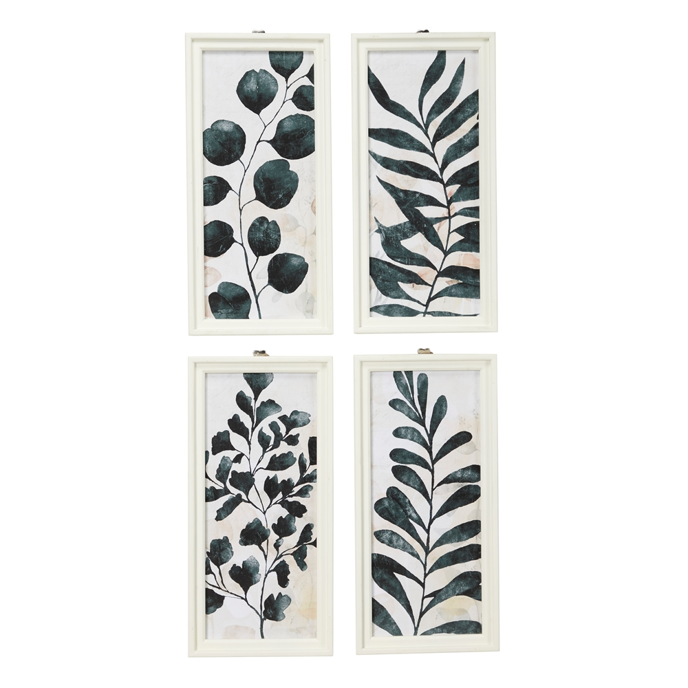 Grayson Lane White Wood Framed 21-in H X 10-in W Floral Wood Print - Set Of 4 1 Grayson Lane White Wood Framed 21-in H X 10-in W Floral Wood Print - Set Of 4