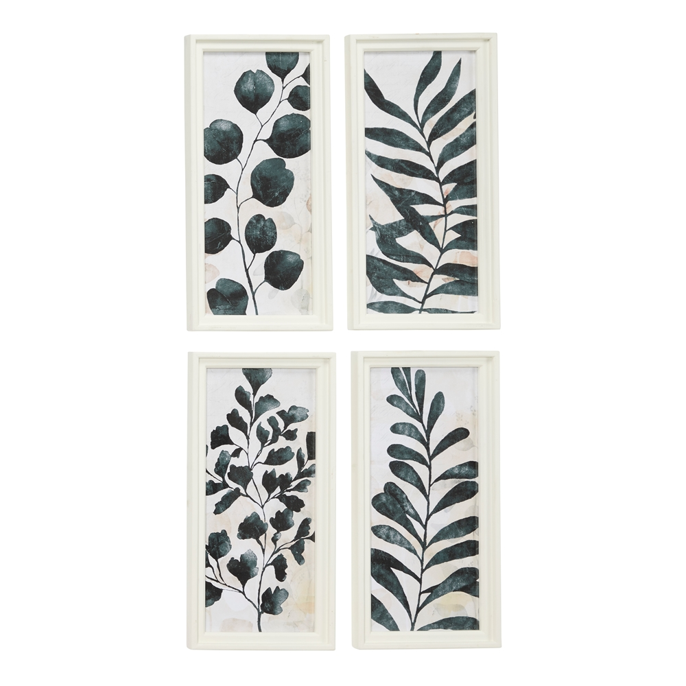 Grayson Lane White Wood Framed 21-in H X 10-in W Floral Wood Print - Set Of 4 4 Grayson Lane White Wood Framed 21-in H X 10-in W Floral Wood Print - Set Of 4 - Image 4