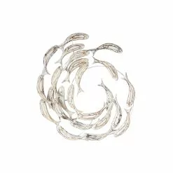 Grayson Lane 32-in H X 28-in W Fishes Wood Wall Accent