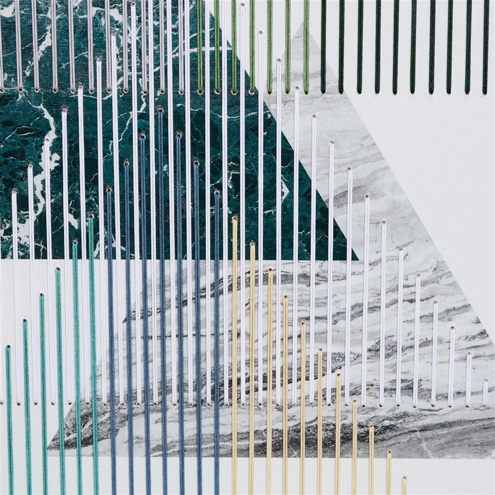 Grayson Lane Silver Wood Framed 32-in H X 20-in W Abstract MDF Hand-Painted Print - Set Of 2 4 Grayson Lane Silver Wood Framed 32-in H X 20-in W Abstract MDF Hand-Painted Print - Set Of 2 - Image 4