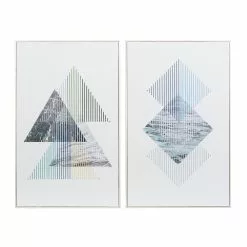 Grayson Lane Silver Wood Framed 32-in H X 20-in W Abstract MDF Hand-Painted Print - Set Of 2 8 Grayson Lane Silver Wood Framed 32-in H X 20-in W Abstract MDF Hand-Painted Print - Set Of 2 -GRAYSON LANE SHOP 330945496 MainImage 001